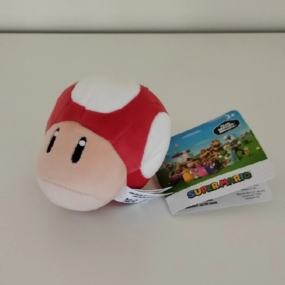 Red Mushroom Plush Clip-On Bag Charm for Kids